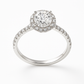 Anillo con Diamante Blanco - Posición Vertical