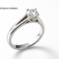 Anillo de compromiso con fondo blanco