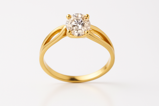 Anillo de compromiso en posición vertical