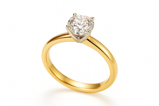 Anillo de compromiso mejorado con ángulo perfecto