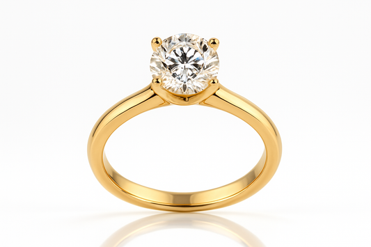 Anillo de compromiso mejorado en posición vertical