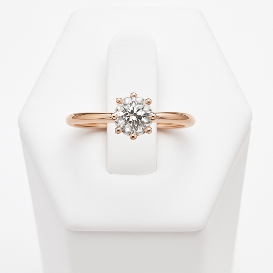 Anillo de compromiso solitario mejorado