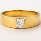 Anillo de oro amarillo con diamante mejorado