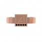 Anillo de Graduación con Logo Cuadrado e Incrustaciones