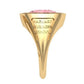 Anillo de Graduación con Incrustación Oval y Grabados Laterales