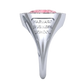 Anillo de Graduación con Incrustación Oval y Grabados Laterales