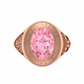 Anillo de Graduación con Incrustación Oval y Grabados Laterales