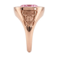 Anillo de Graduación con Incrustación Oval y Grabados Laterales