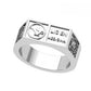 Anillo de Graduación Logo Rectangular con Grabados Laterales Escolares