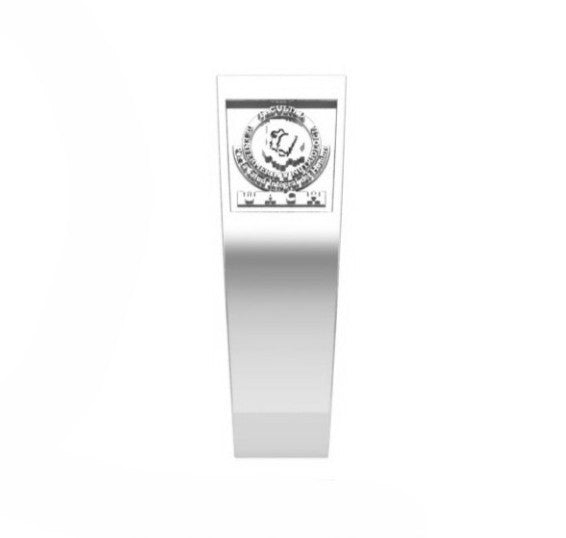 Anillo de Graduación Logo Rectangular con Grabados Laterales Escolares