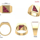 Anillo de Graduación con Incrustación en Forma Triangular