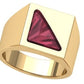 Anillo de Graduación con Incrustación en Forma Triangular