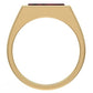 Anillo de Graduación con Incrustación en Forma Triangular