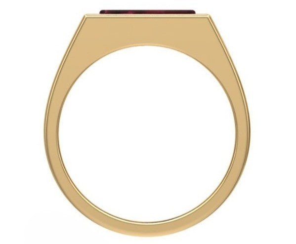 Anillo de Graduación con Incrustación en Forma Triangular