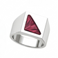 Anillo de Graduación con Incrustación en Forma Triangular