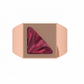 Anillo de Graduación con Incrustación en Forma Triangular