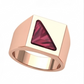 Anillo de Graduación con Incrustación en Forma Triangular