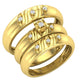 Trio de Argollas Matrimoniales AV 414