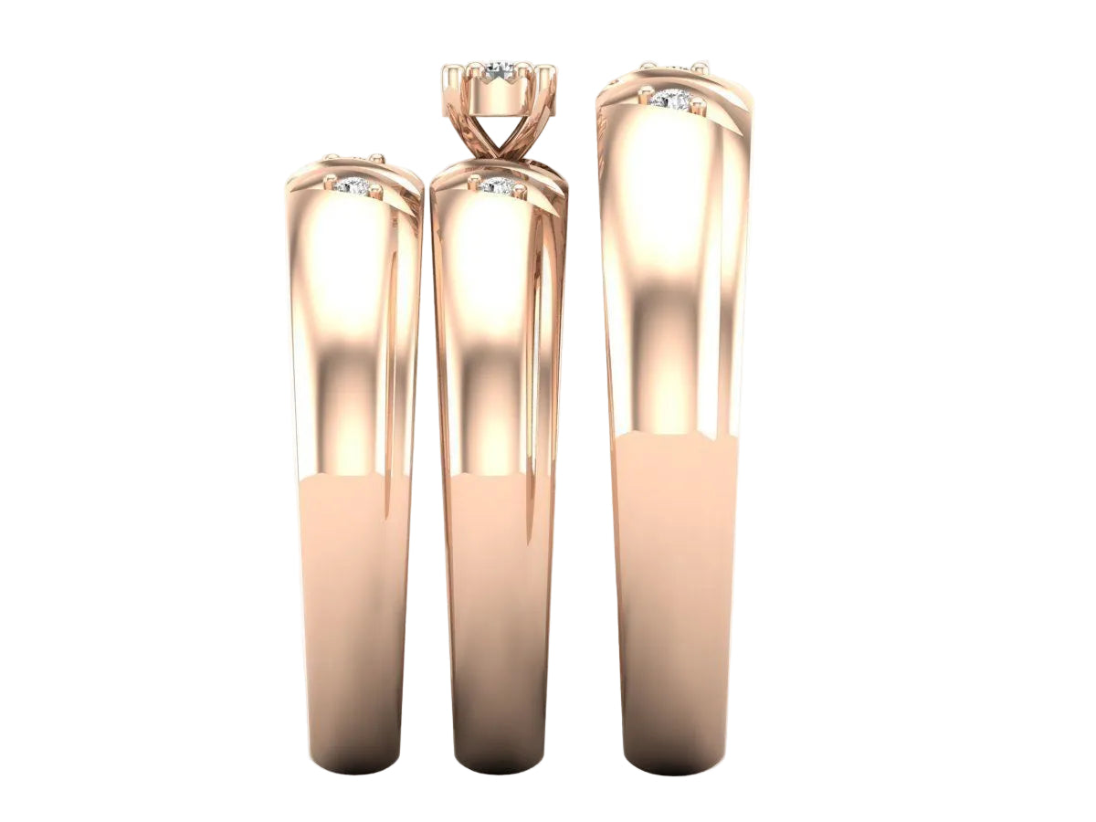 Trio de Argollas Matrimoniales AV 414