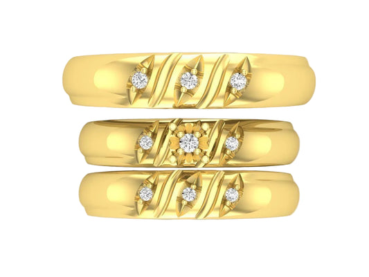 Trio de Argollas Matrimoniales AV 414