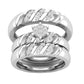 Trio de Argollas Matrimoniales AV 453 con Solitario Hexagonal