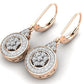 Aretes con Halos de Oro Recubiertos de Brillantes Incrustaciones