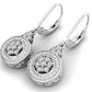 Aretes con Halos de Oro Recubiertos de Brillantes Incrustaciones