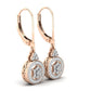 Aretes con Halos de Oro Recubiertos de Brillantes Incrustaciones
