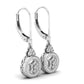 Aretes con Halos de Oro Recubiertos de Brillantes Incrustaciones