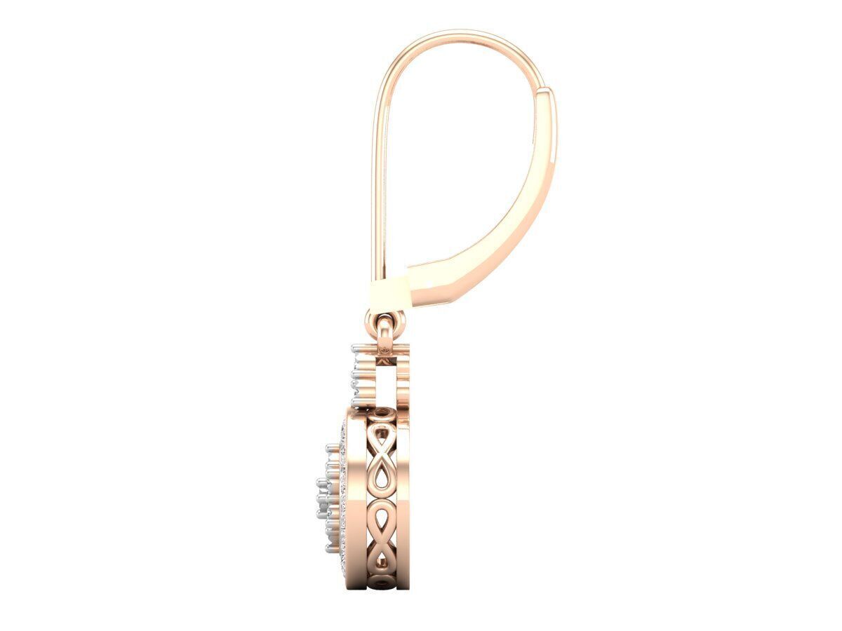 Aretes con Halos de Oro Recubiertos de Brillantes Incrustaciones