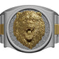 Anillo Rostro de Oso de Oro Blanco y Amarillo