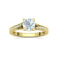 Anillo de Compromiso Solitaire con Incrustaciones