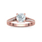 Anillo de Compromiso Solitaire con Incrustaciones