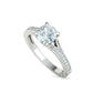 Anillo de Compromiso Solitaire con Incrustaciones