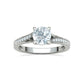 Anillo de Compromiso Solitaire con Incrustaciones