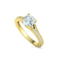 Anillo de Compromiso Solitaire con Incrustaciones