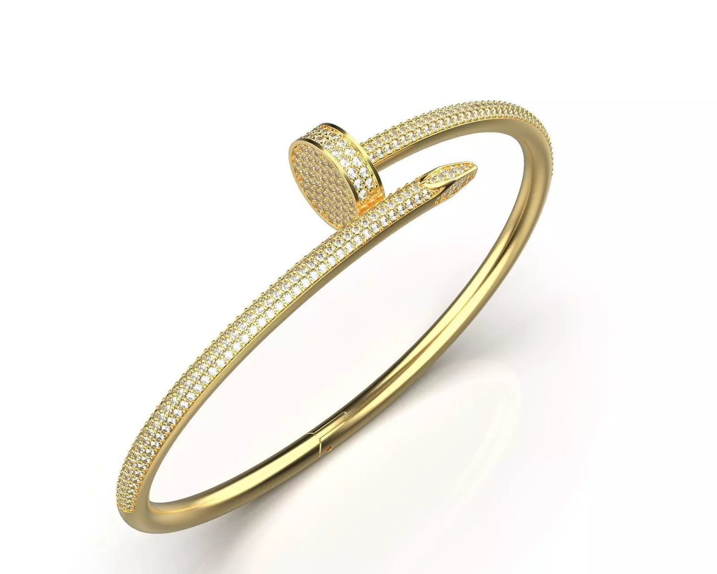 Brazalete Juste un Clou de Oro Acompañado de Incrustaciones