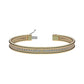 Atractivo Brazalete de Oro Amarillo 14k con Incrustaciones