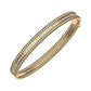 Atractivo Brazalete de Oro Amarillo 14k con Incrustaciones