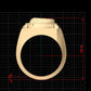 Anillo de Oro Amarillo con Cocodrilo de Oro Blanco