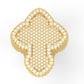 Anillo Cross Way Around de Oro Amarillo Recubierto Incrustaciones Deslumbrantes