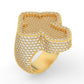 Anillo Cross Way Around de Oro Amarillo Recubierto Incrustaciones Deslumbrantes