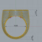 Anillo Cross Way Around de Oro Amarillo Recubierto Incrustaciones Deslumbrantes