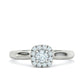 Anillo de Compromiso con Halo y Diamantes