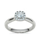 Anillo de Compromiso con Halo y Diamantes