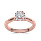 Anillo de Compromiso con Halo y Diamantes