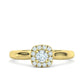 Anillo de Compromiso con Halo y Diamantes
