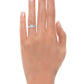Anillo de Compromiso con Halo y Diamantes