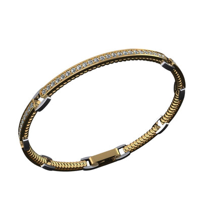 Deslumbrante Brazalete de Oro con Incrustaciones