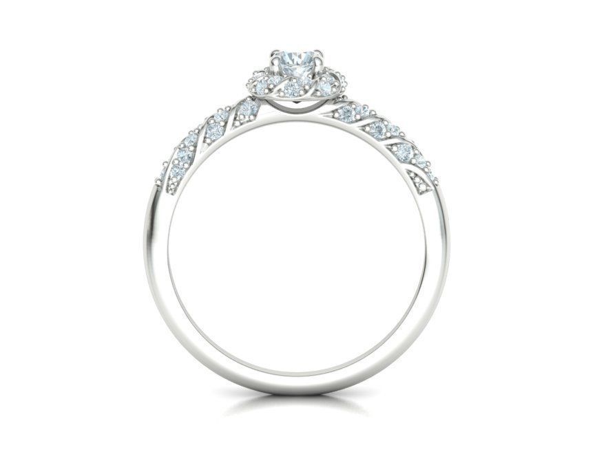 Anillo Delicate Twist de Oro 14k con Incrustaciones